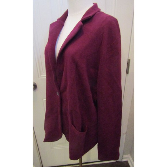 J.Crew Cecile Sweater Blazer Burgundy Knit Jacket Women’s 2X Work Office - Picture 3 of 8